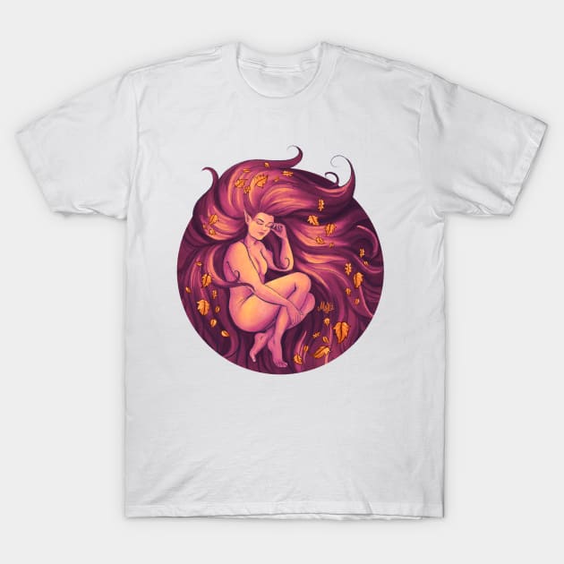 Nature Goddess - Autumn T-Shirt by Molly11